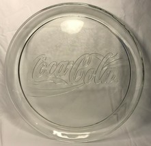 VTG Coca Cola Coke13" Serving Platter Tray Clear Glass Stippled Design Coca-Cola - $24.95