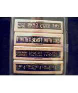 Stampin Up Handle With Care Birthday Wishes Seasons Greetings Wood Stamp Set - $12.99