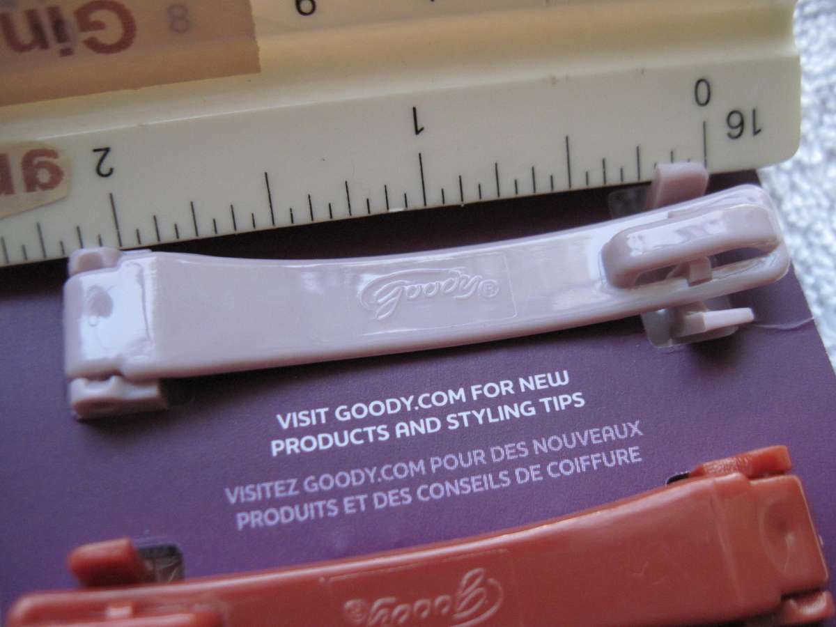 2 Goody Ouchless Plastic Stay Put Secure Fit Hair No Metal Barrettes