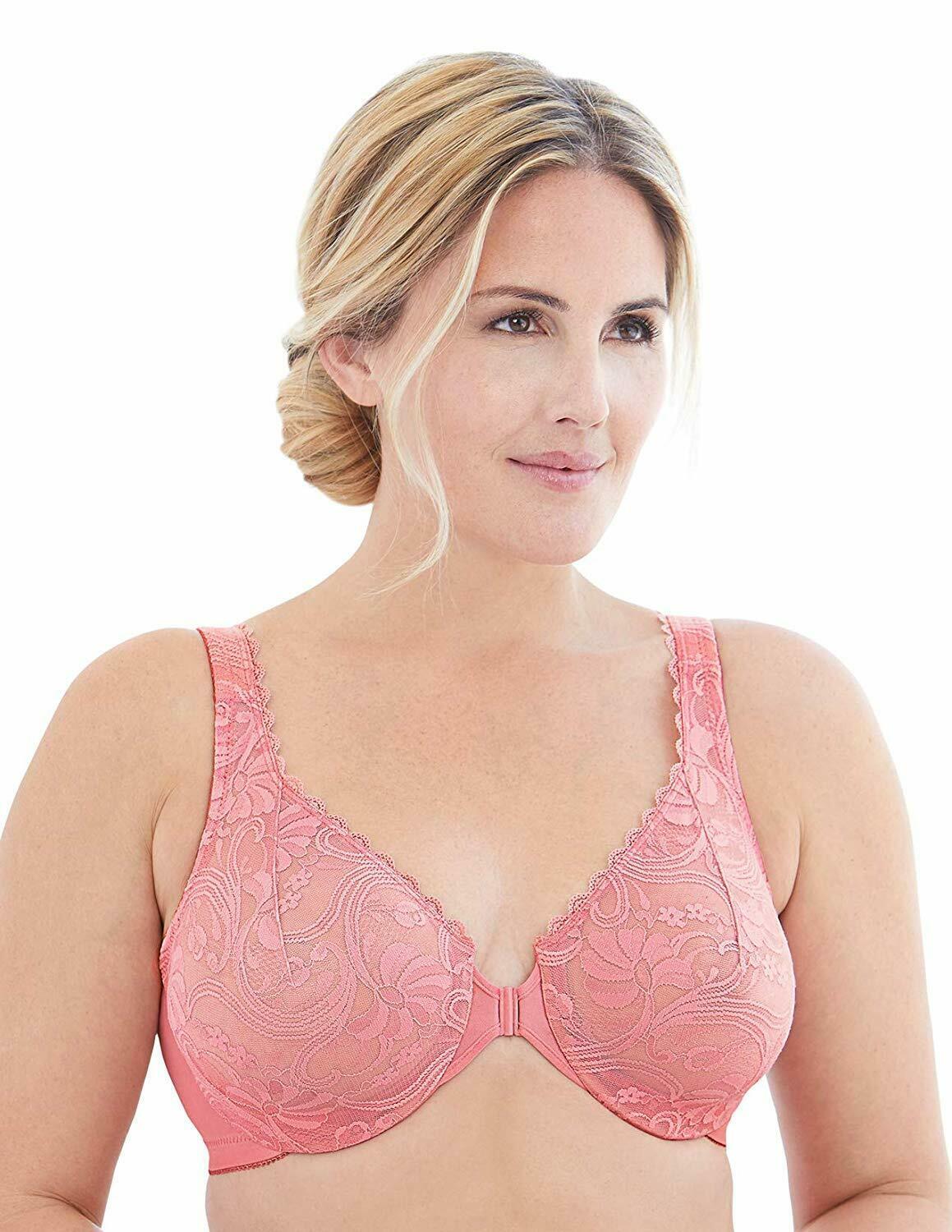 GLAMORISE Apricot Wonderwire FrontClose Bra, US 48G, UK 48F, NWOT