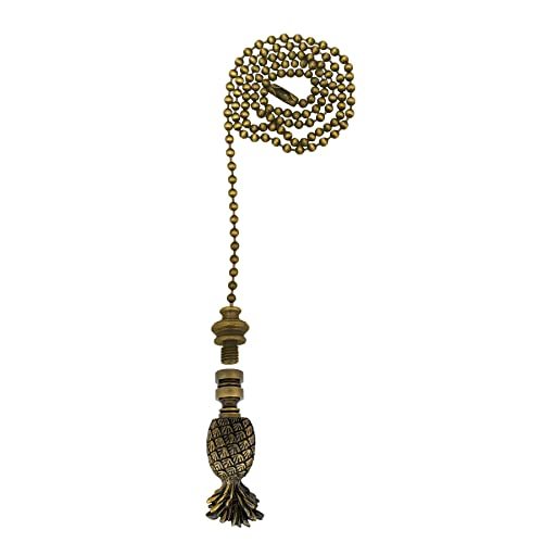 Royal Designs, Inc. Trendy Resort Pineapple Finial with Fan Pull Chain, Antique
