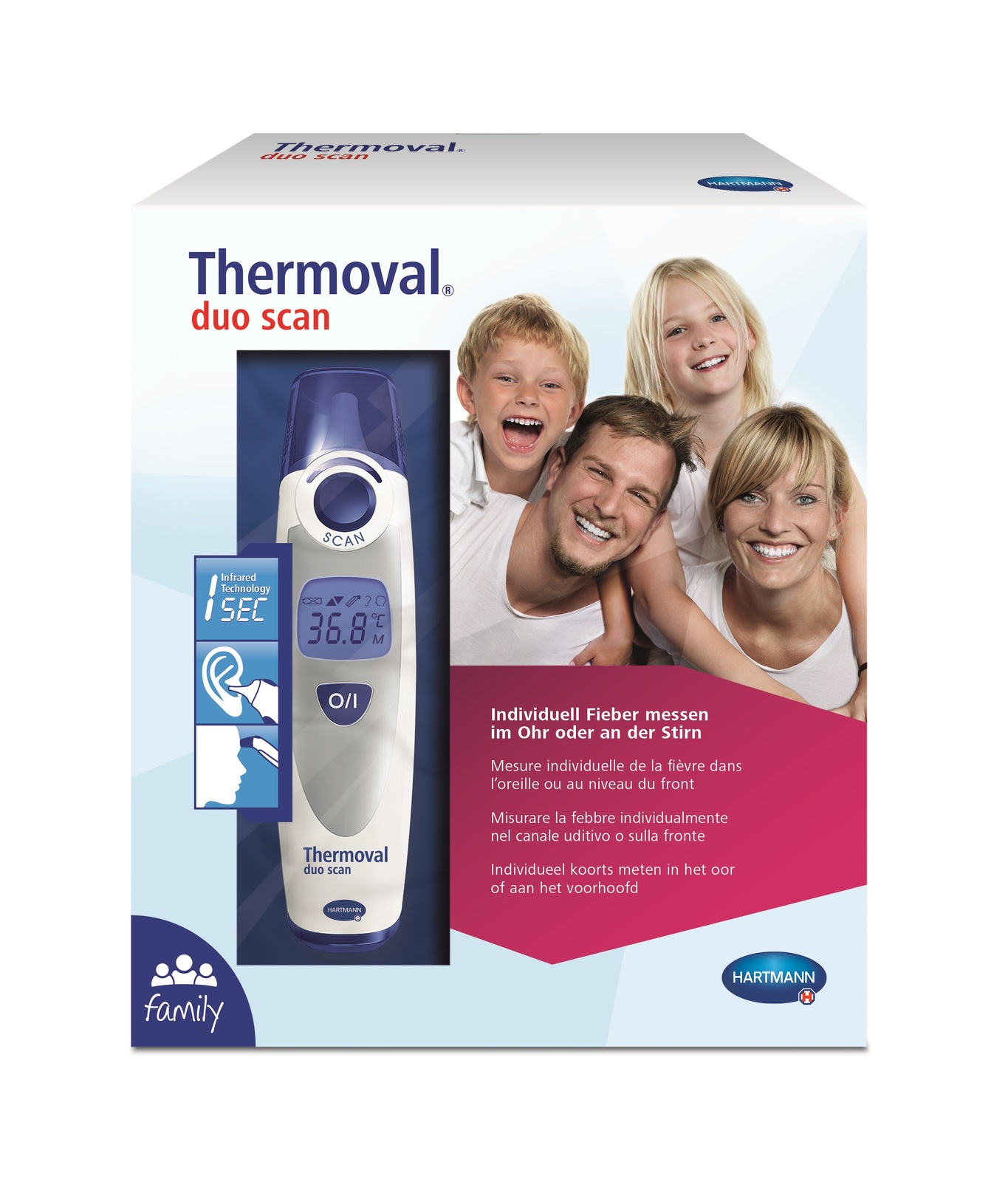 Thermoval Duo Scan Clinical Thermometer for Ear and Forehead Baby