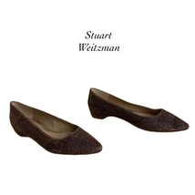 Stuart Weitzman Red Silver Gold Glitter Slip On Low Heels Size 8M - $39.59
