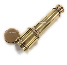 NauticalMart 12" Solid Brass Handheld Telescope Pirate Replica Nautical Decor Wi