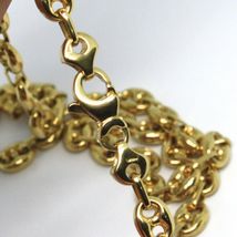 18K YELLOW GOLD SOLID MARINER CHAIN BIG 6 MM, 24 INCHES, ANCHOR ROUNDED NECKLACE image 3