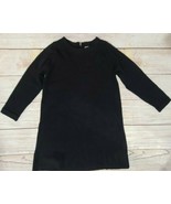 Zara Girl&#39;s Sweater Tunic Dress Size 6 Black Long Sleeve Zip Soft - $29.09