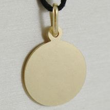 SOLID 18K YELLOW GOLD HOLY ST SAINT SANTA RITA ROUND MEDAL MADE IN ITALY, 11 MM image 4