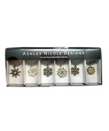 Set of 6 Ashley Nicole Design Snowflake Silver Tone Wine Glass Charms Rh... - $13.00