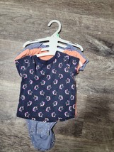 12 month old girl summer clothes lot of 3 shirts  - $10.13