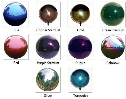 Mirror Ball Stainless Steel Polished Gazing Garden Globe Various Sizes & Colors