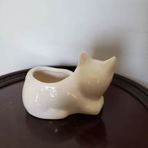 Cat Planter, ceramic animal planter, succulent plant pot, White Kitten Kitty image 4