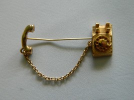 Avon Rotary Telephone Stick Pin Gold Vintage Jewelry - $7.22