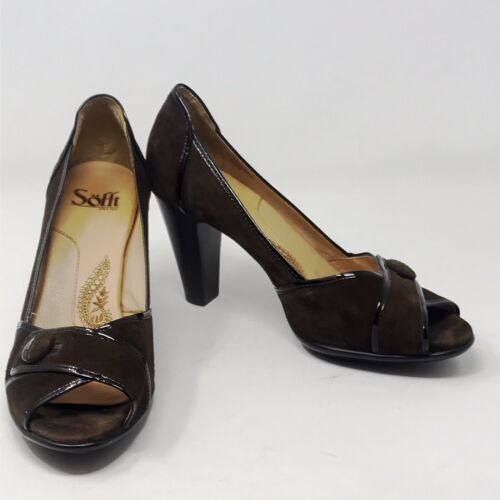 CIRCA JOAN & DAVID Luxe -Voyeur Black Patent Leather Heels Women's 5 1/2 M  EUC