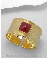 Gorgeous Designer filigree cuff bracelet deep red onyx Grecian 18K gold ... - $65.00