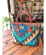 kilim travel bag,Vintage Leather kilim bags,women's bag travel bags, Duffel Bags - $399.00
