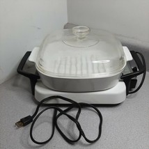Vintage CORNING WARE P-12-ES-N Hot Plate Skillet Warmer w/ Dish M-10-GR-... - $35.16