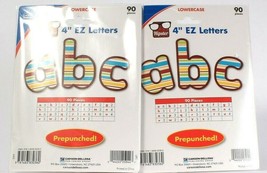 2 Packs Carson Dellosa Hipster Lowercase 4" ABC EZ Letters Prepunched 90 Pieces