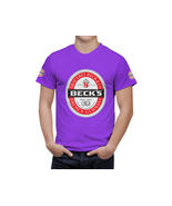 Becks Beer Logo Violet Short Sleeve  T-Shirt Gift New Fashion  - $31.99
