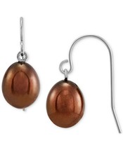 Giani Bernini Chocolate Cultured Freshwater Pearl (7mm) Drop Earrings in Sterlin - $25.00