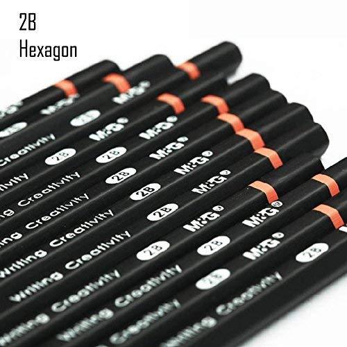 Set of 12 Black 2B Wooden Pencil School Supplies Wood Lead Pencil