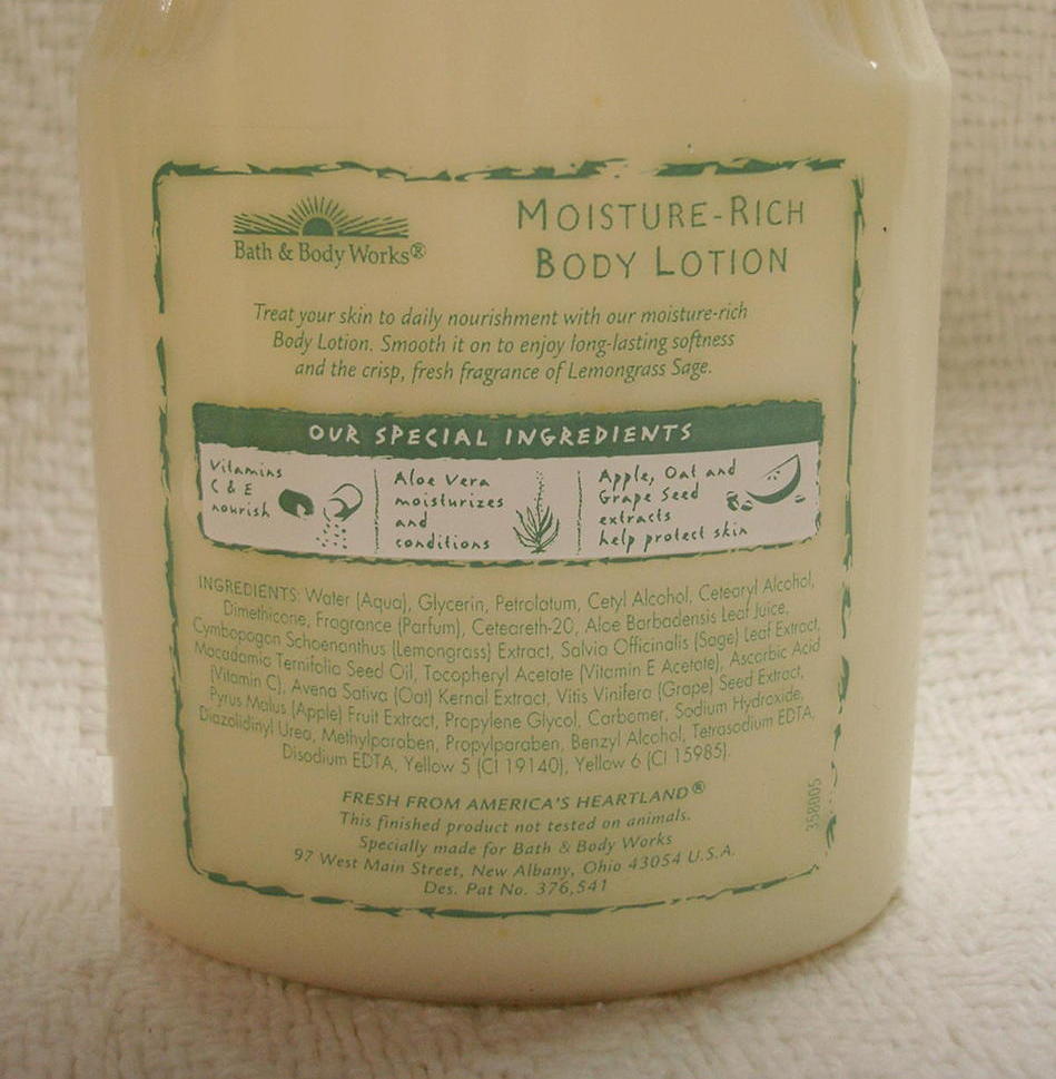 Lemongrass Sage Body Splash Body Lotion Shower Gel 3 Piece Set Bath