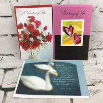 Romantic Valentines Greeting Cards Lot Of 3 Maya Angelou Tender Thoughts  - $11.88