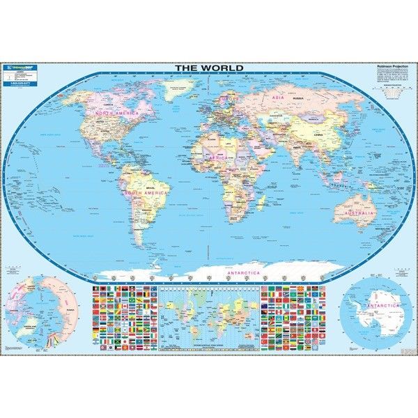 World Wall Map (Laminated) - Mixed Lots