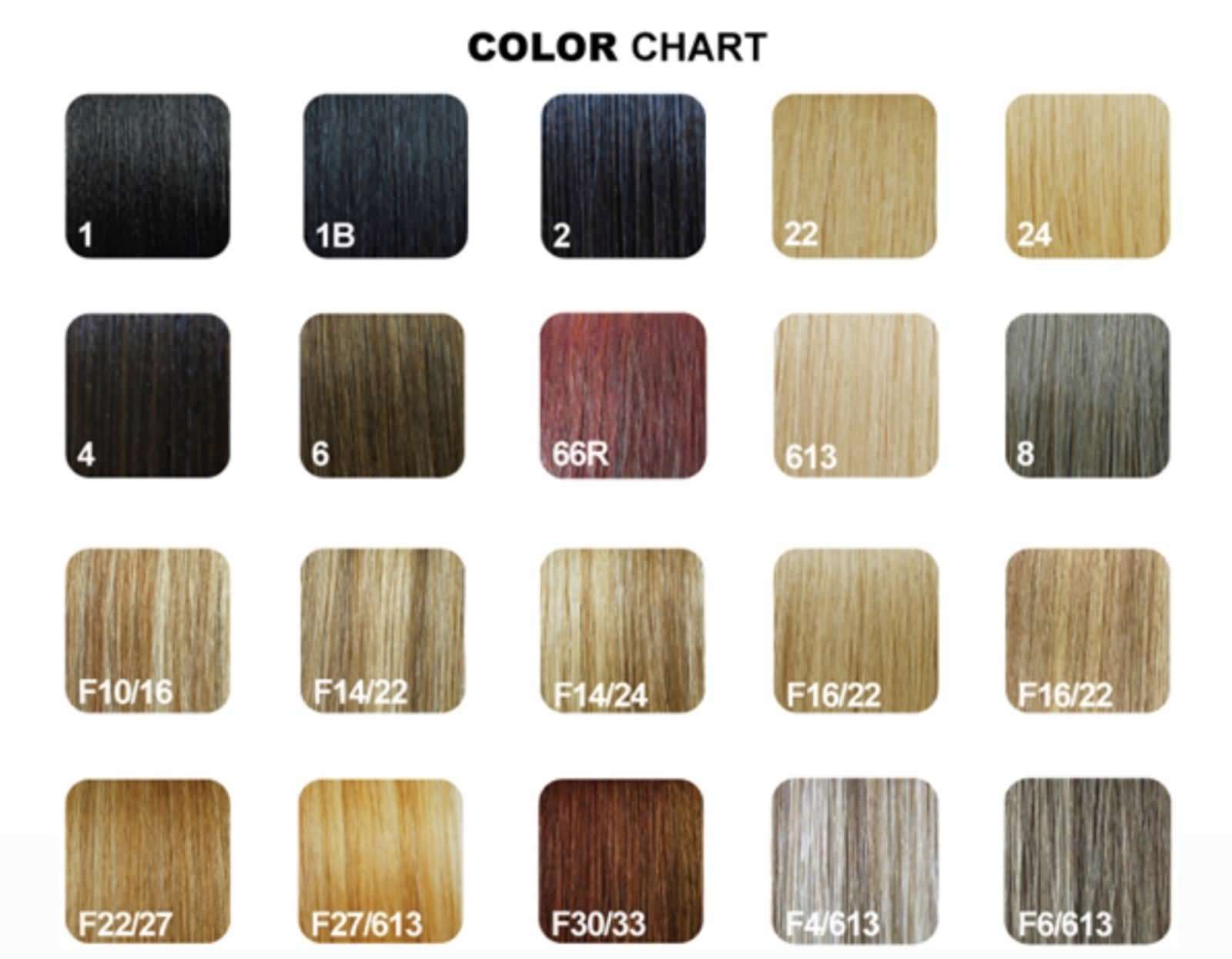 Zury Color Chart