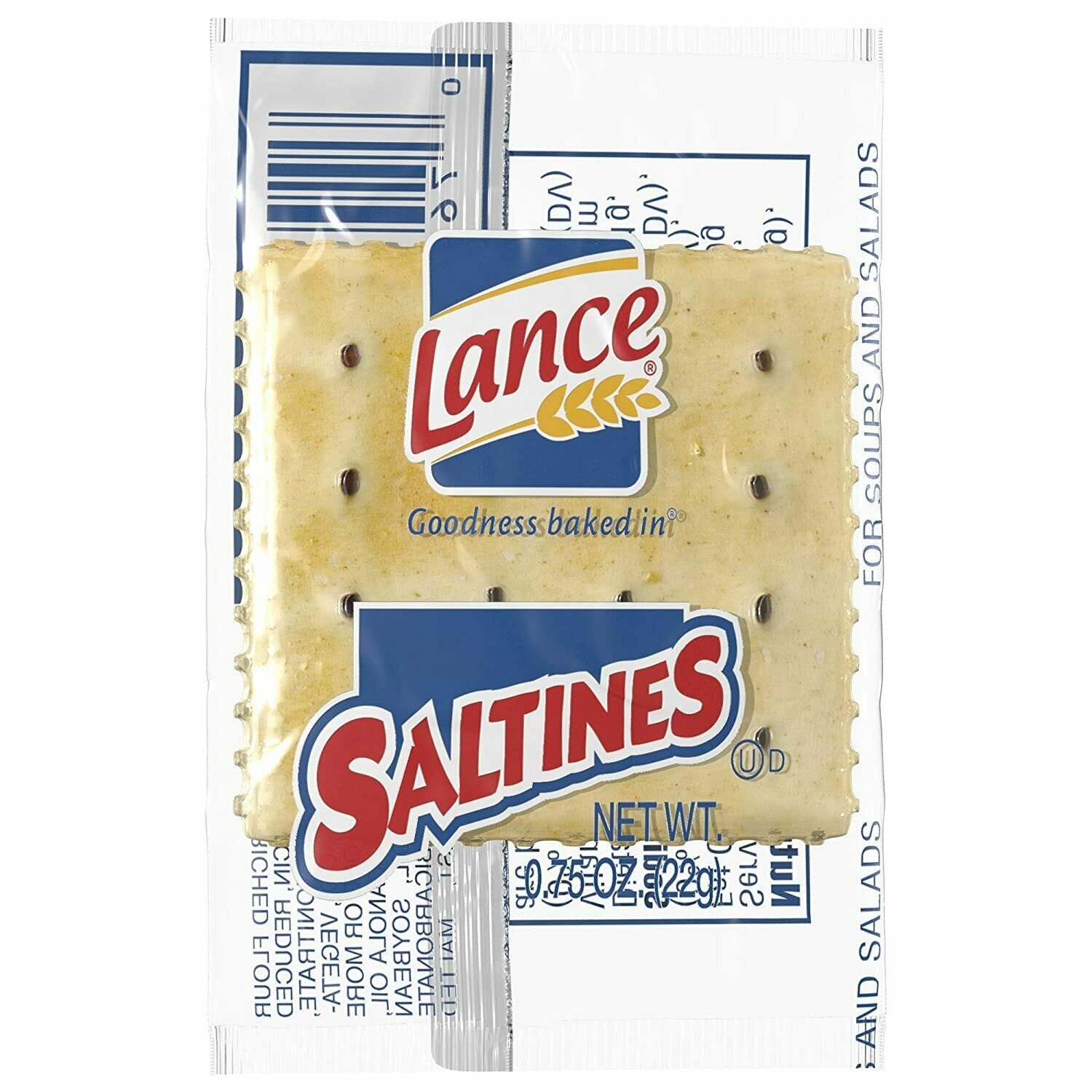 Lance Saltines Crackers Single Serve 2ea Packs 500 Count Best by 7/11