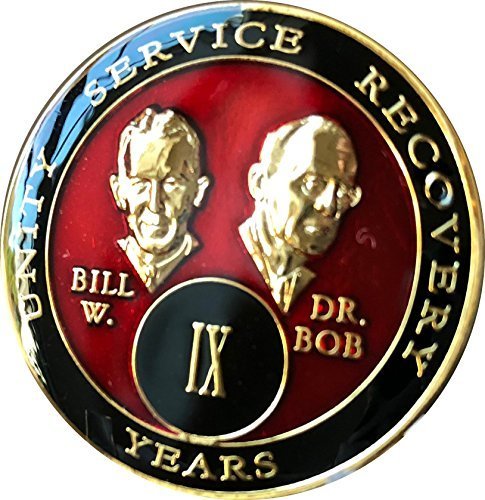9 Year Founders Red Tri-Plate AA Medallion Bill & Bob Chip IX