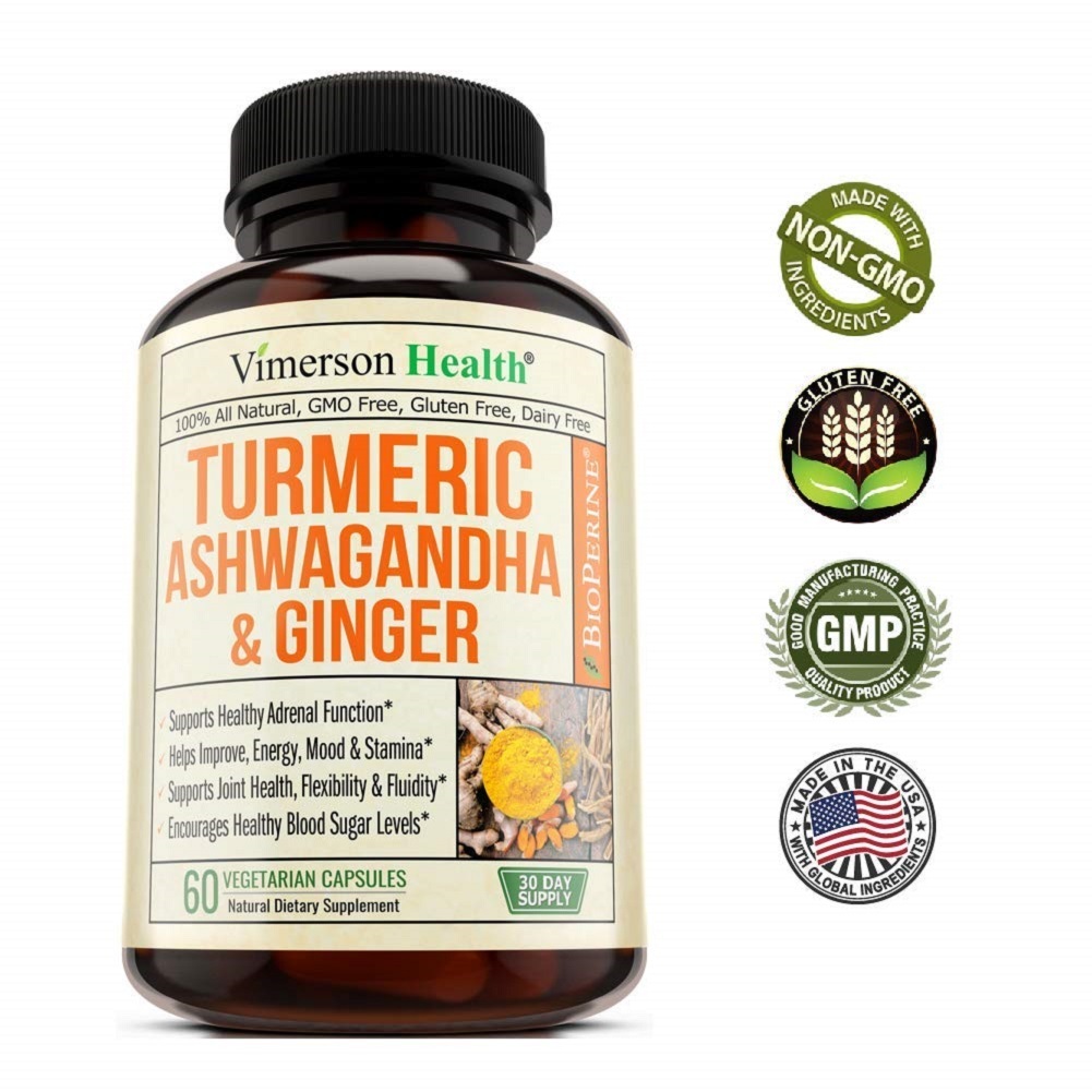 Turmeric Curcumin Ashwagandha Ginger Joint Pain Relief Healthy Blood