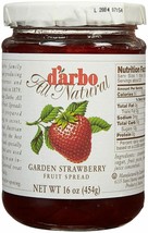D&#39;arbo all Natural Fruit Spread, Strawberry, 16 Oz, Case of 6 Glass Jars - $32.73