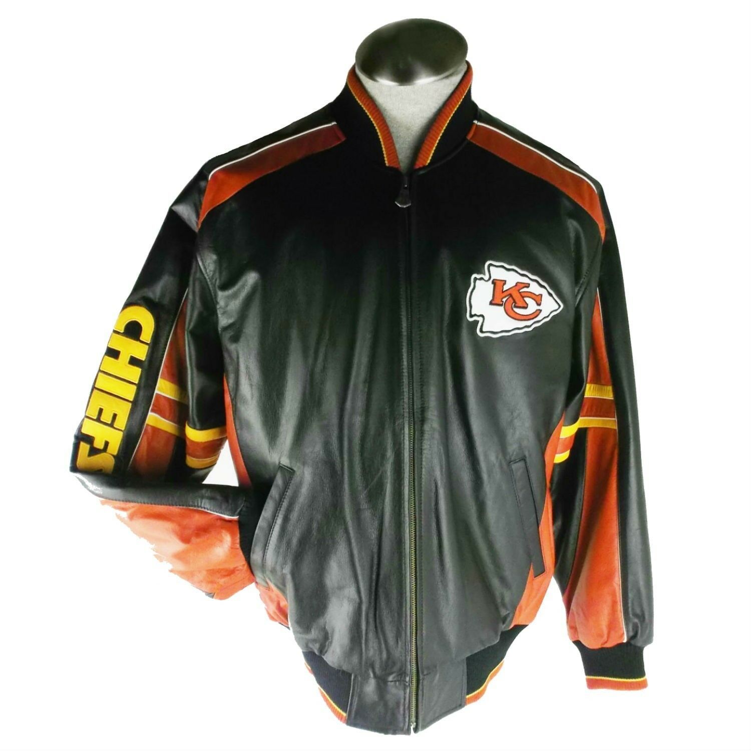 NFL, Jackets & Coats, Rare Nfl Tampa Bay Buccaneers Wool Leather Varsity  Jacket Black Red Size Men Med