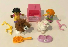 Fisher Price Little People Touch and Feel Pet Grooming Salon Dogs Access... - $29.99