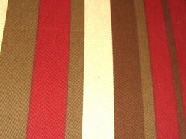 Bernard Stripe Valance Red Brown Cream Style Selections Back Tab 15" x 60"  NIP - $19.79