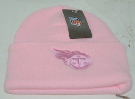 NFL Licensed Tennessee Titans Light Pink Womens Cuffed Winter Cap image 1