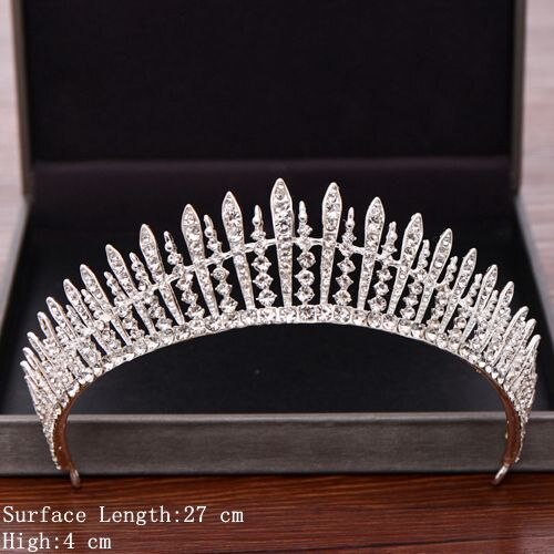 Wedding Hair Accessories Bridal Crowns and Tiaras Silver Color Crystal Rhineston