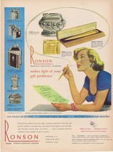 1949 Ronson Lighters Crown, Adonis, Penciliter, Newport, Lady Smoking Pr... - $9.99