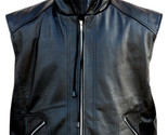 Black leather hooded vest front thumb155 crop