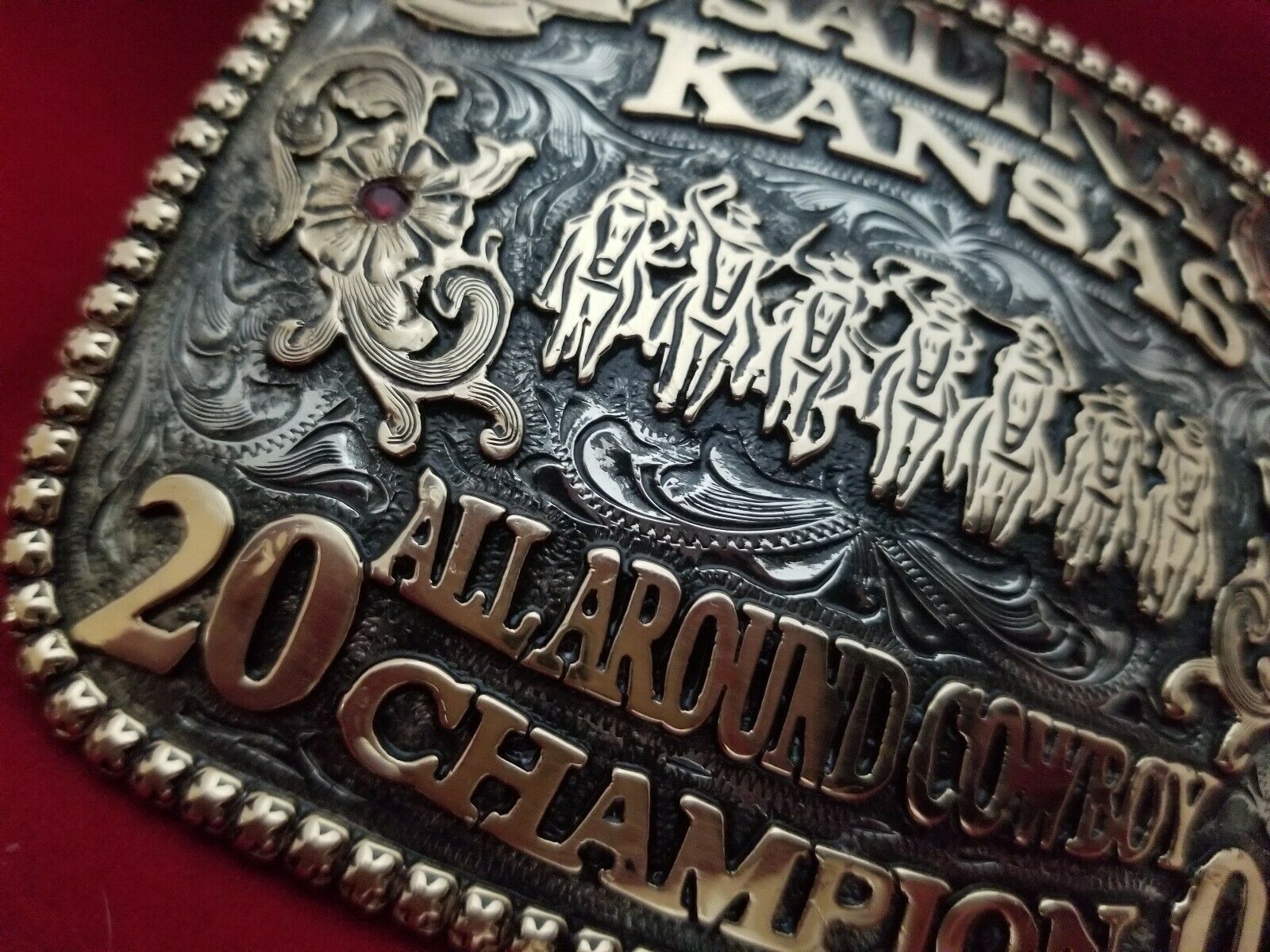 2001 TROPHY RODEO BELT BUCKLESALINA KANSAS ALL AROUND CHAMPIONVINTAGE