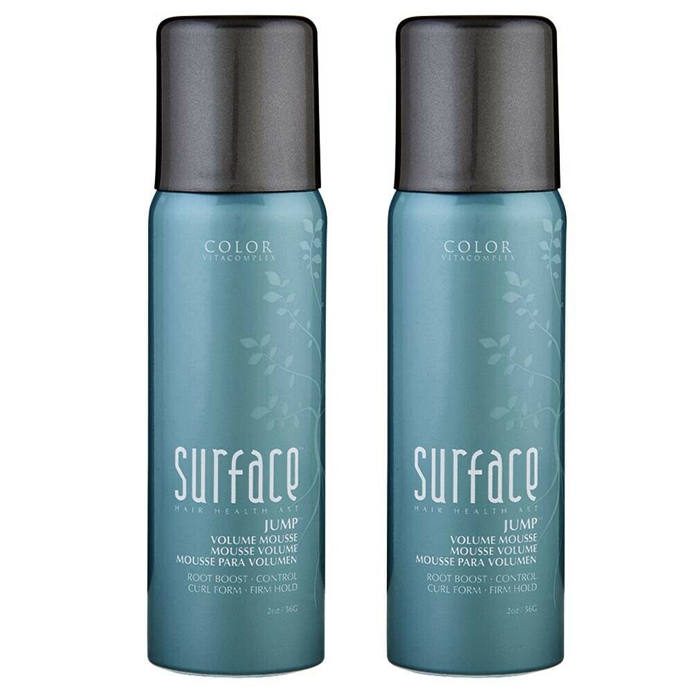 2 Pack Surface Jump Volume Mousse 2oz -Root Boost, Control, Curl Form, Firm Hold
