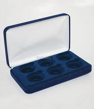 Felt Coin Display Gift Metal Plush Box Holds 6-IKE Or 6 Silver Eagles Ase - £14.95 GBP