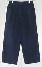 George Boys Navy Blue Pleated Front Khakis Size 10 Chino Pants Adjustable Waist - $8.99