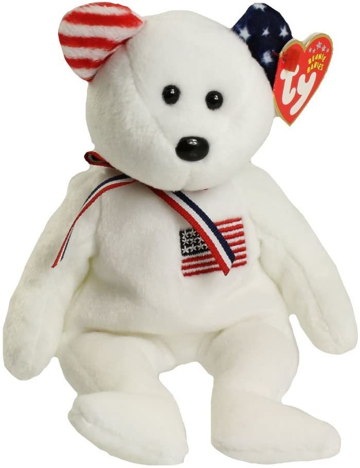 Ty Beanie Babies America the 911 Commemorative Bear - White (Reversed ...