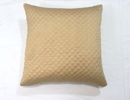 Pottery Barn Pick-Stitch Solid Gold Silk Quilted 20-inch Square Toss Pillow - $53.00
