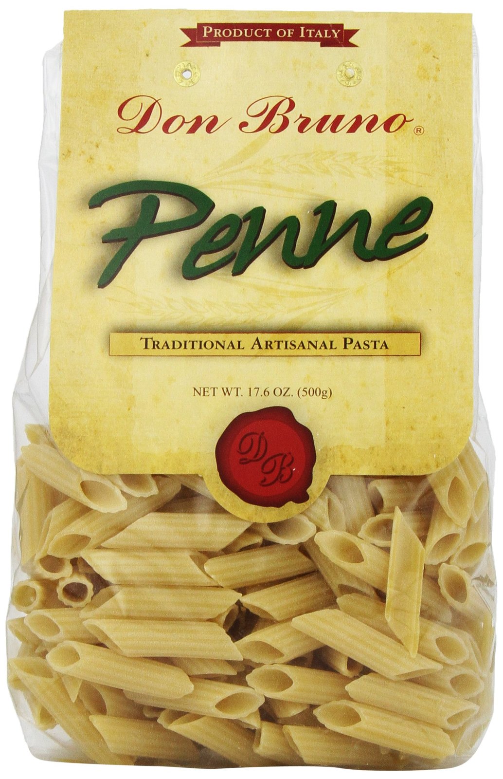 Don Bruno Pasta, Penne, 17.6 Ounce (Pack of 6) Grains & Pasta