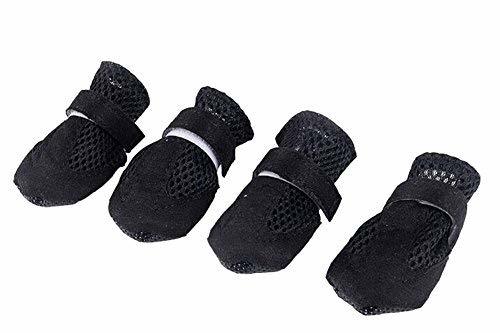 PANDA SUPERSTORE Fashional Breathable Mesh Dog Boot Pet Casual Shoes, Black