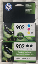 HP 902 Black Twin Pack & Color Combo 3YN96AN & T0A38AN Genuine OEM Bulk Pack - $74.43