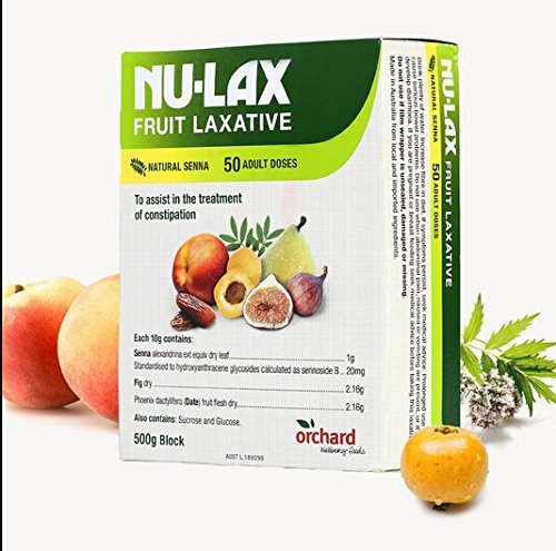 Nulax Fruit Laxative Block 500g Made from Pure Dried Fruits Made in Australia