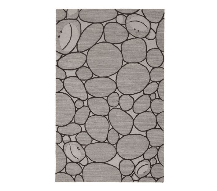 Brand New Pottery Barn Kids MONKEY GRAY Area Rug 5x8 Rugs & Carpets